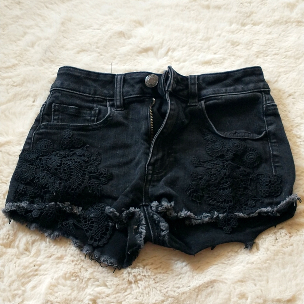 American Eagle Black Jean Shorts
